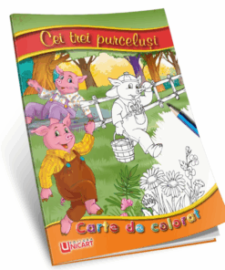 Carte de povesti si colorat A5 Cei Trei Purcelusi 2 ani 00032.png