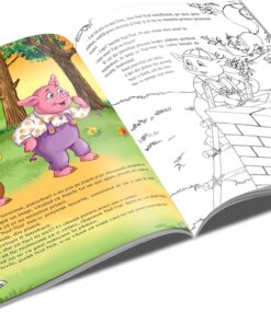 Carte de povesti si colorat A5 Cei Trei Purcelusi 2 ani 002.jpg