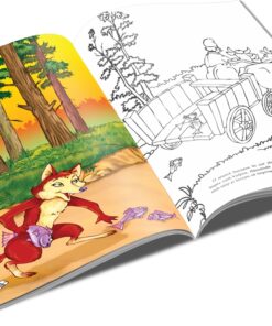 Carte de povesti si colorat A5 Ursul pacalit de Vulpe 2 ani 02.jpg