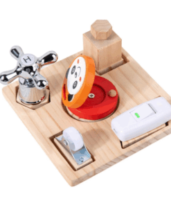 Joc de tip Montessori cu 5 activitati Busy Bord cu robinet 3 ani 01.png