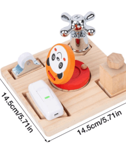 Joc de tip Montessori cu 5 activitati Busy Bord cu robinet 3 ani 02.png