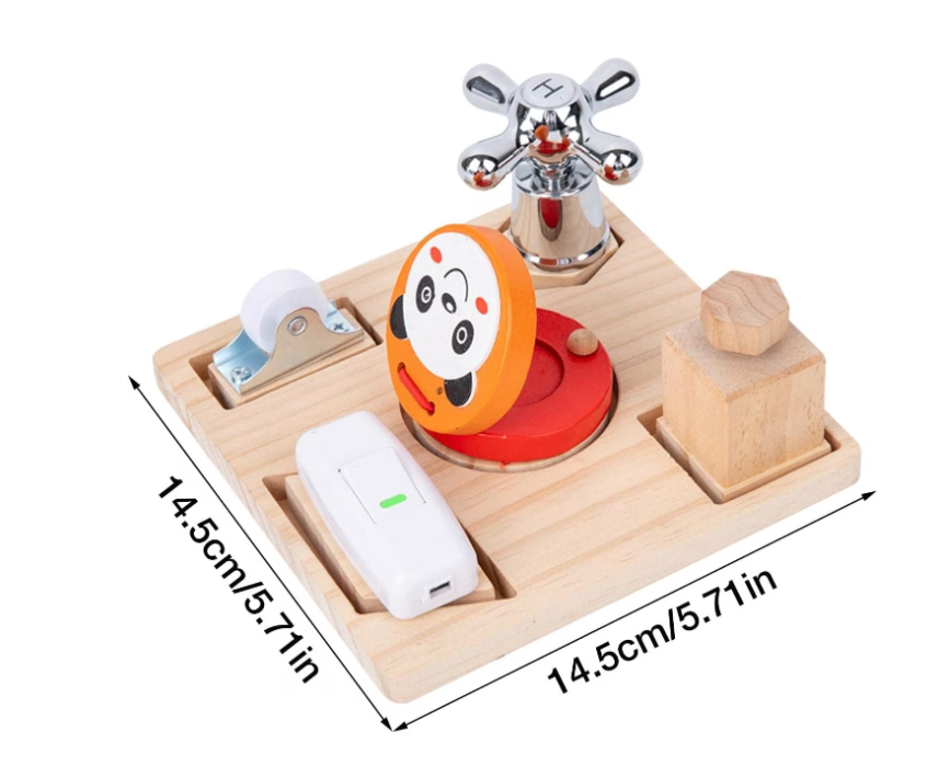 Joc de tip Montessori cu 5 activitati Busy Bord cu robinet 3 ani 02.png