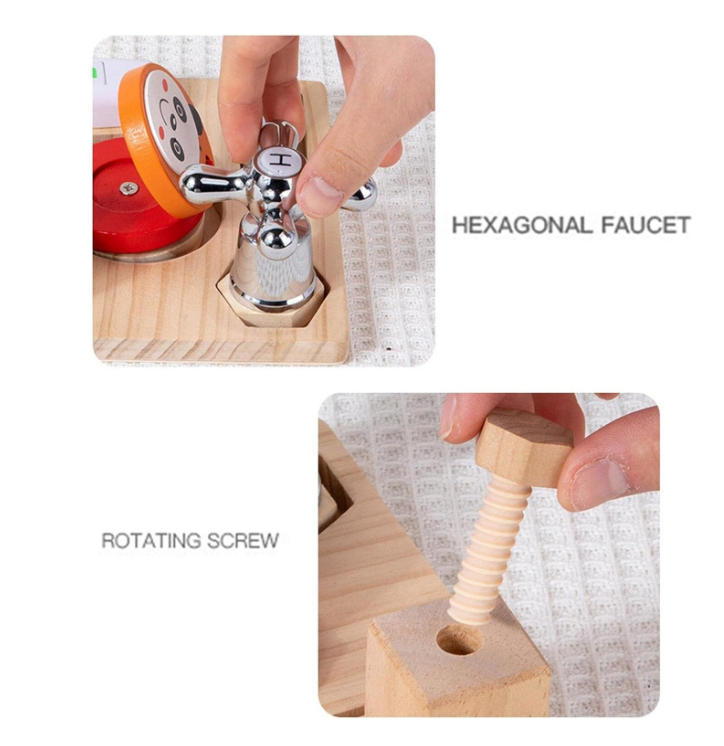 Joc de tip Montessori cu 5 activitati Busy Bord cu robinet 3 ani 04.png