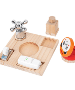 Joc de tip Montessori cu 5 activitati Busy Bord cu robinet 3 ani 07.png