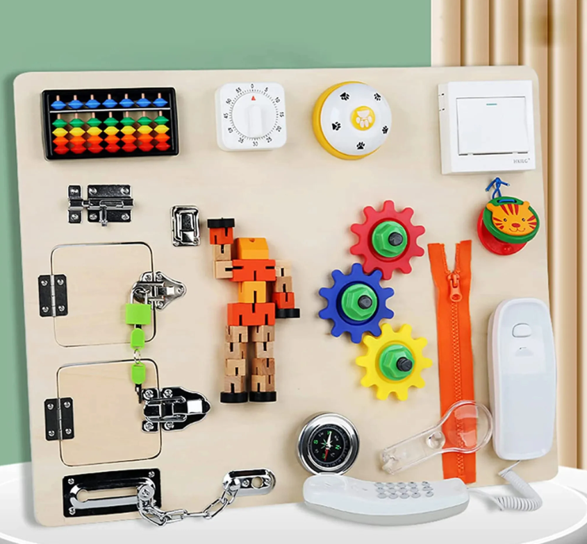 Placa senzoriala cu activitati Montessori Busy Board 0010.png