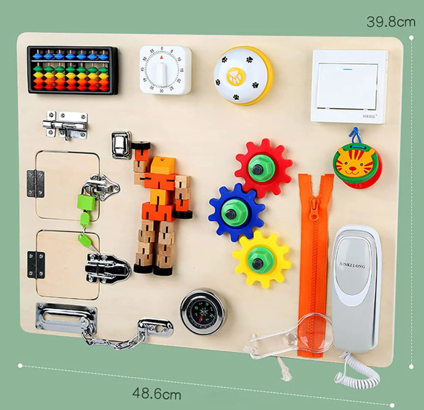 Placa senzoriala cu activitati Montessori Busy Board 009.png