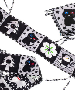 Protectie de patut Alb Negru 82 x 15 cm 1 luna 01.jpg