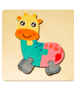 Puzzle 3D din lemn cu 7 piese Girafa 3 ani 01.png