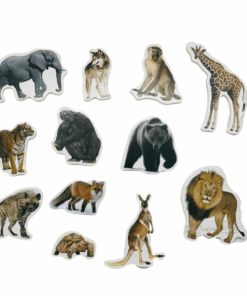Puzzle incastru din lemn in Limba Romana si Engleza Animale salbatice 02.png