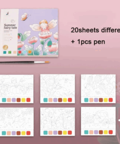 Set creativ de pictura cu 20 de planse culori si pensula Vara 02.png