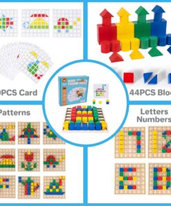 Joc creativ Mozaic Pixel din lemn 200 piese 3 ani 03.jpg