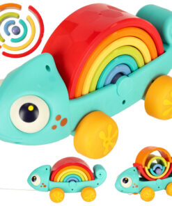 Jucarie de tras cu joc de stivuire Cameleon 18 luni 01.jpg