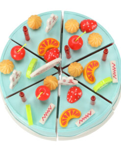 Tort aniversar cu lumanari si 75 de accesorii creative Albastru 05.jpg