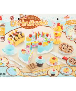 Tort aniversar cu lumanari si 75 de accesorii creative Albastru 09.jpg