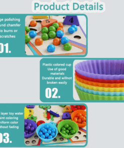 Joc de indemanare si asociere culori cu bile colorate Ceas 3 ani 04.png