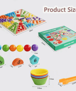 Joc de indemanare si asociere culori cu bile colorate Ceas 3 ani 05.png