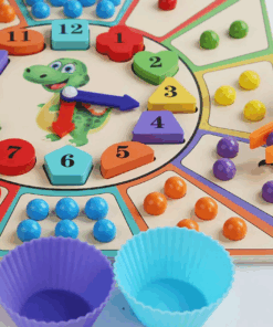 Joc de indemanare si asociere culori cu bile colorate Ceas 3 ani 06.png