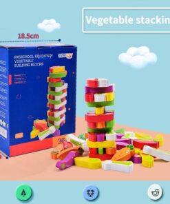 Joc de societate Jenga 55 piese Legume 3 ani 06.jpg