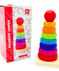 Turn Sortator Montessori din lemn Curcubeu 001.png