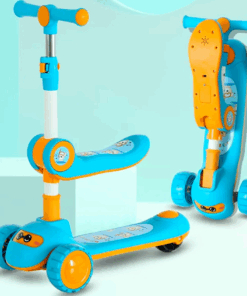 Trotineta 2 in 1 pliabila cu 3 roti si lumini 2 ani 01.png