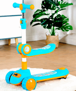 Trotineta 2 in 1 pliabila cu 3 roti si lumini 2 ani 02.png