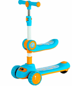 Trotineta 2 in 1 pliabila cu 3 roti si lumini 2 ani 04.png