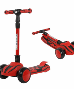Trotineta pliabila cu 3 roti lumini 3 ani Rosu 02.png