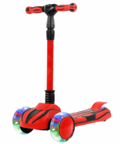 Trotineta pliabila cu 3 roti lumini 3 ani Rosu 05.png
