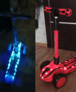 Trotineta pliabila cu 3 roti lumini 3 ani Rosu 06.png