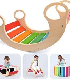 Balansoar din lemn de tip Montessori Curcubeu 01.jpg