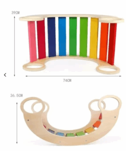 Balansoar din lemn de tip Montessori Curcubeu 07.png