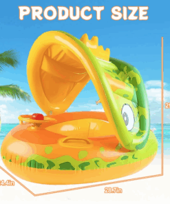 Colac multifunctional cu parasolar si volan tip barcuta Dino 05.png