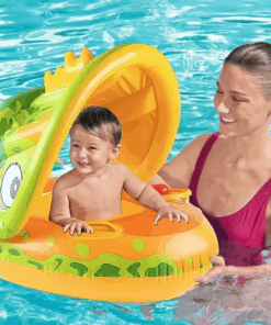 Colac multifunctional cu parasolar si volan tip barcuta Dino 07.png