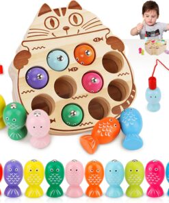 Joc magnetic de pescuit din lemn Pisica 3 ani 01.jpg