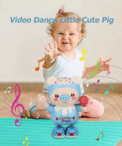 Jucarie distractiva bebe cu sunete si lumini Porcusor Albastru 004.png