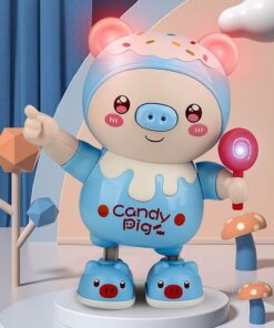 Jucarie distractiva bebe cu sunete si lumini Porcusor Albastru 02.jpg