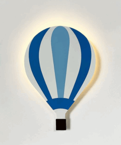 Lampa de veghe din lemn pentru perete cu led Balon albastru 02.png