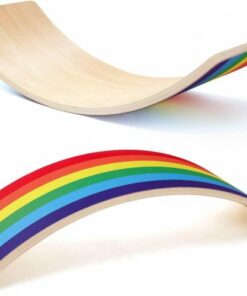 Placa de echilibru pentru copii din lemn Curcubeu 01.jpg