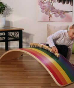 Placa de echilibru pentru copii din lemn Curcubeu 03.jpg