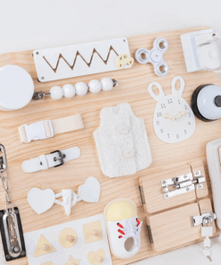 Placa senzoriala cu activitati Montessori Busy Board 21.png