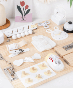 Placa senzoriala cu activitati Montessori Busy Board 22.png