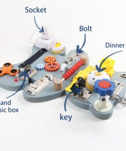 Placa senzoriala cu activitati Montessori Busy Board Ursulet 3 ani 02.jpg