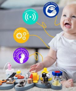Placa senzoriala cu activitati Montessori Busy Board Ursulet 3 ani 03.jpg