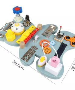 Placa senzoriala cu activitati Montessori Busy Board Ursulet 3 ani 04.jpg