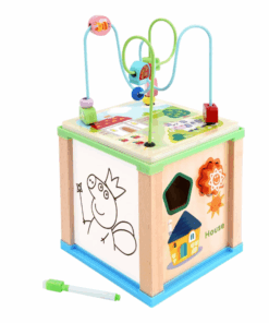 Cub Educativ Montessori din lemn cu 5 in 1 activitati 3 ani 01.png