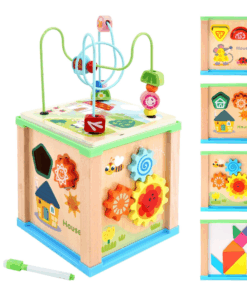 Cub Educativ Montessori din lemn cu 5 in 1 activitati 3 ani 02.png