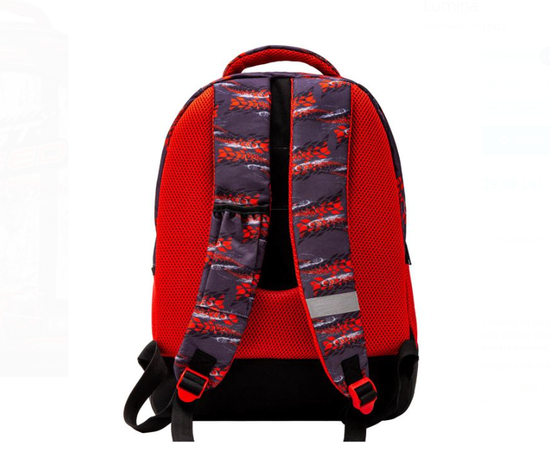 Ghiozdan baieti cu 2 compartimente Fast Speed 03.png