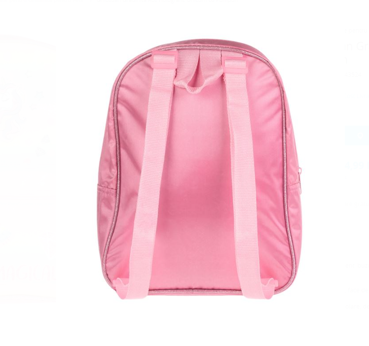 Ghiozdan cu 2 compartimente Roz Holografic 04.png