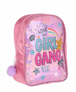 Ghiozdan de gradinita cu 1 compartiment roz Holografic 02.png