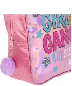 Ghiozdan de gradinita cu 1 compartiment roz Holografic 03.png